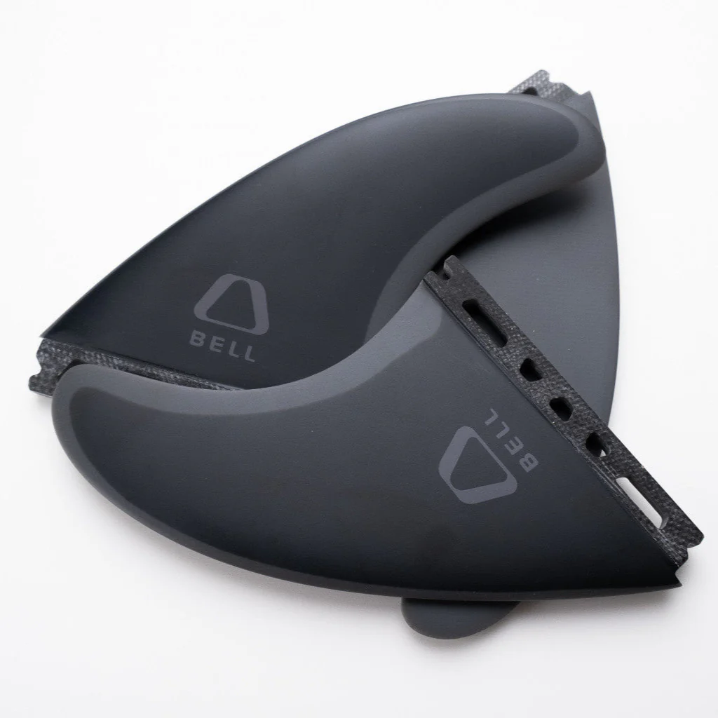 Bell Medium Thruster Surfboard Fins Full Fibreglass Black