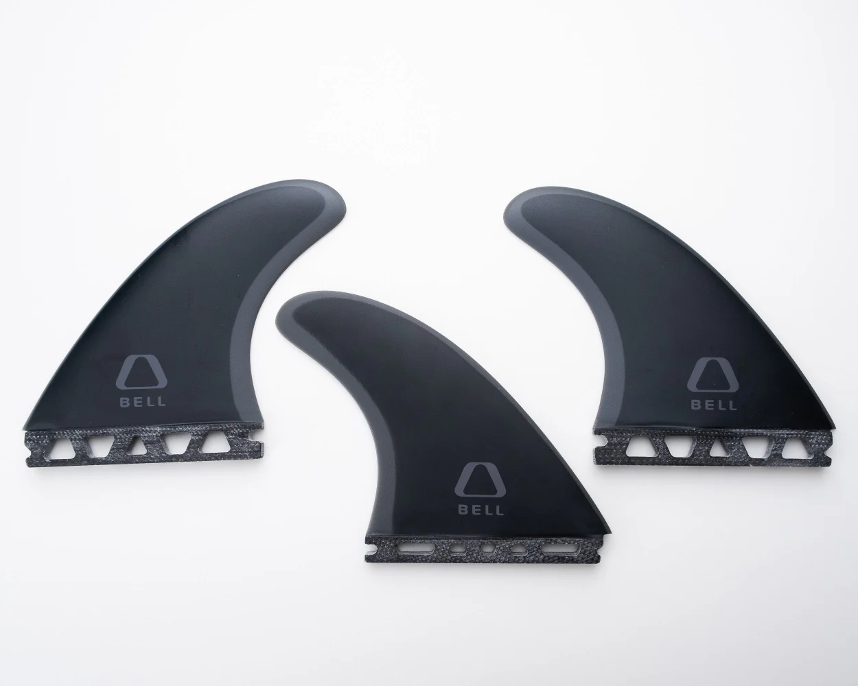 Bell Medium Thruster Surfboard Fins Full Fibreglass Black - Image 3