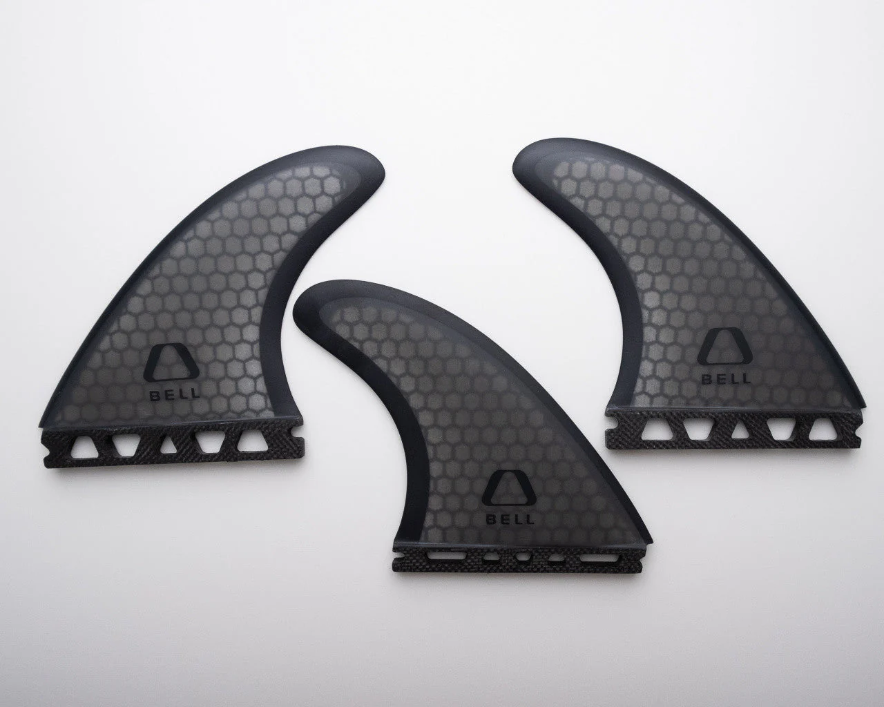 Bell Medium Thruster Surfboard Fins Honeycomb Black - Image 2