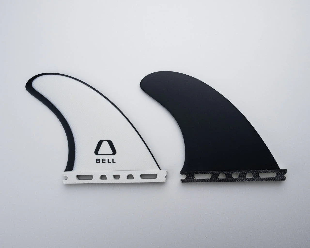 Bell Quad Rear Surfboard Fins Full Fibreglass Black White - Image 6