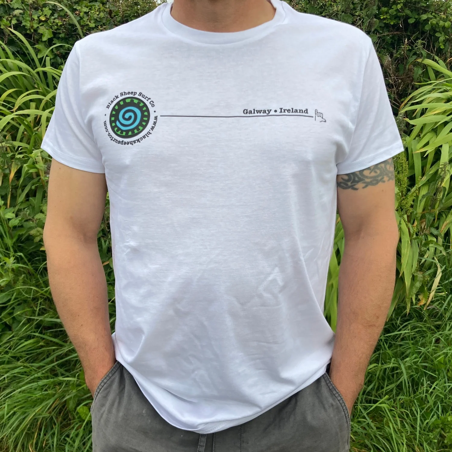 Black Sheep Surf Co T-Shirt Galway Shakas - Image 3