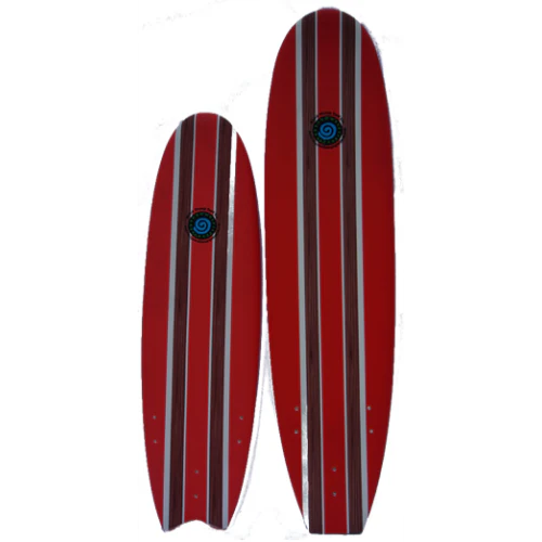 Black Sheep Surf Co 5'8 Red Softboard Fish Junior Surfboard - Image 4