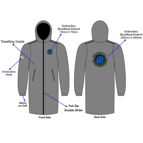 Black Sheep Surf Co Waterproof Changing Robe Adult Red-Black-Green-Blue-Grey - Image 18