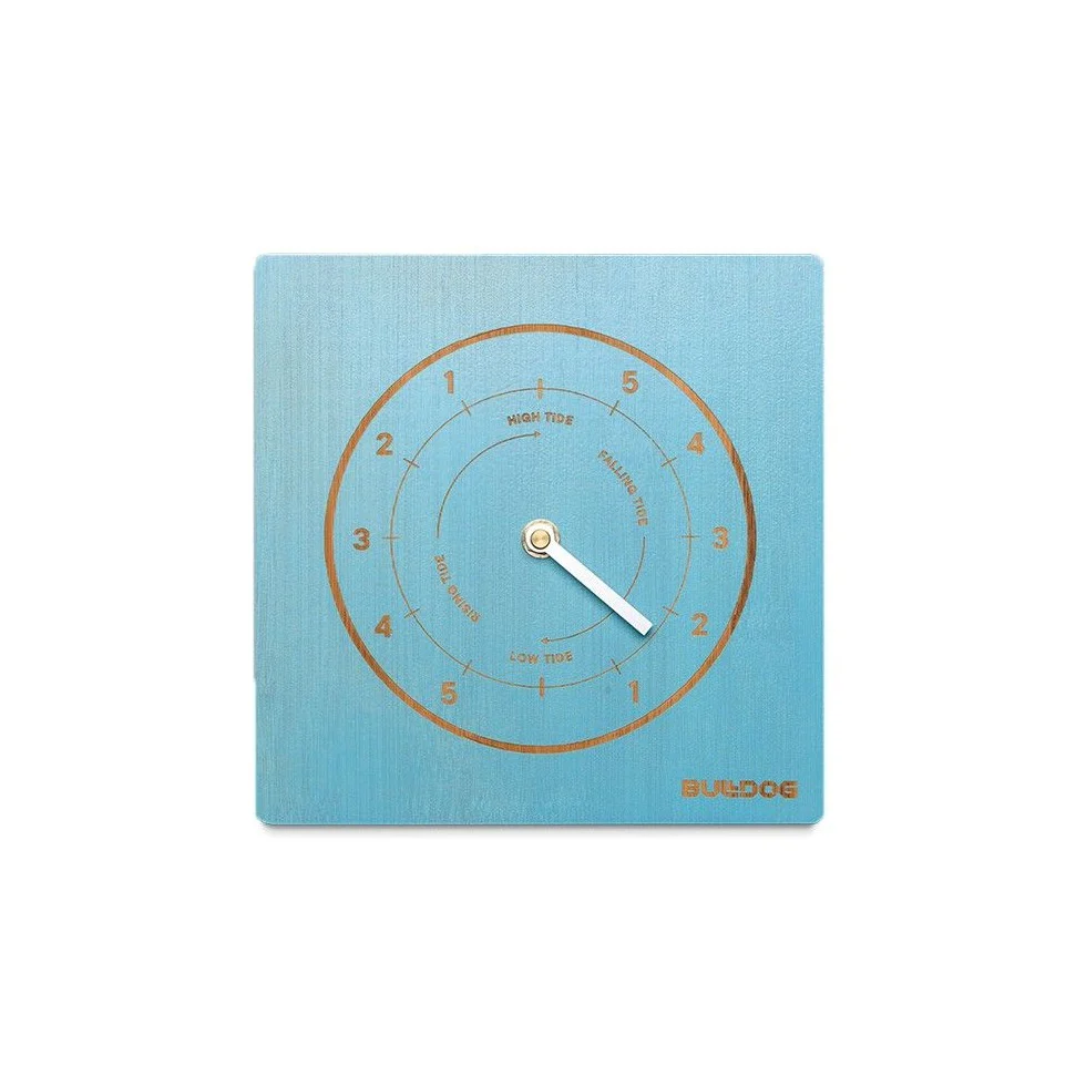Bulldog Tide Clock Bamboo Single Dial