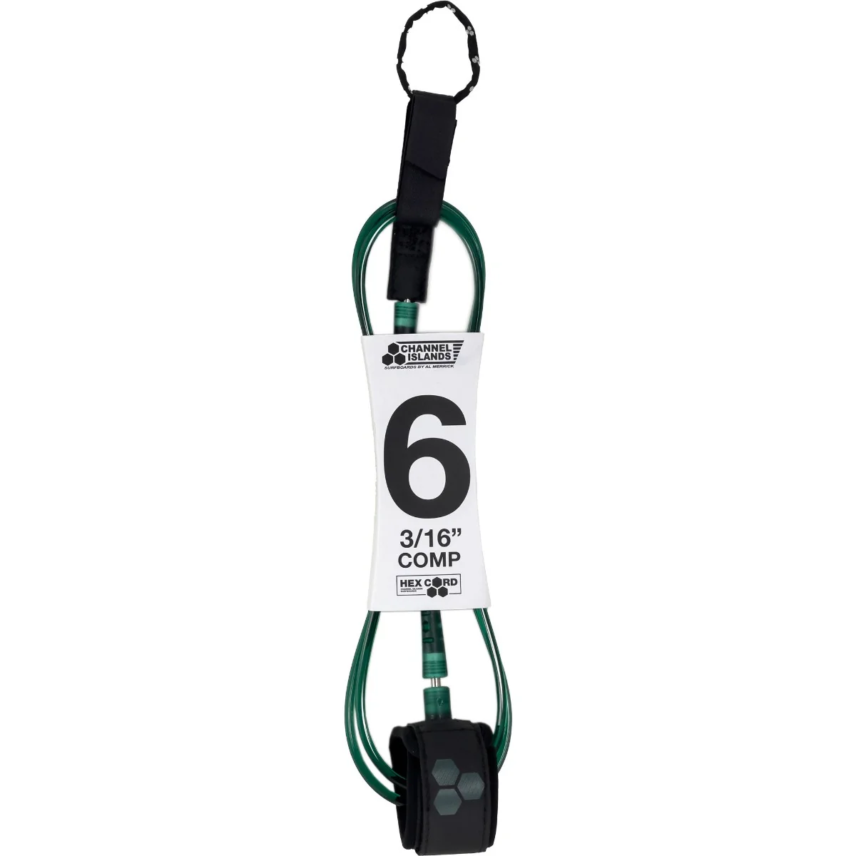 Channel Islands 6ft CI Standard Leash- Blue / Black / Green - Image 3