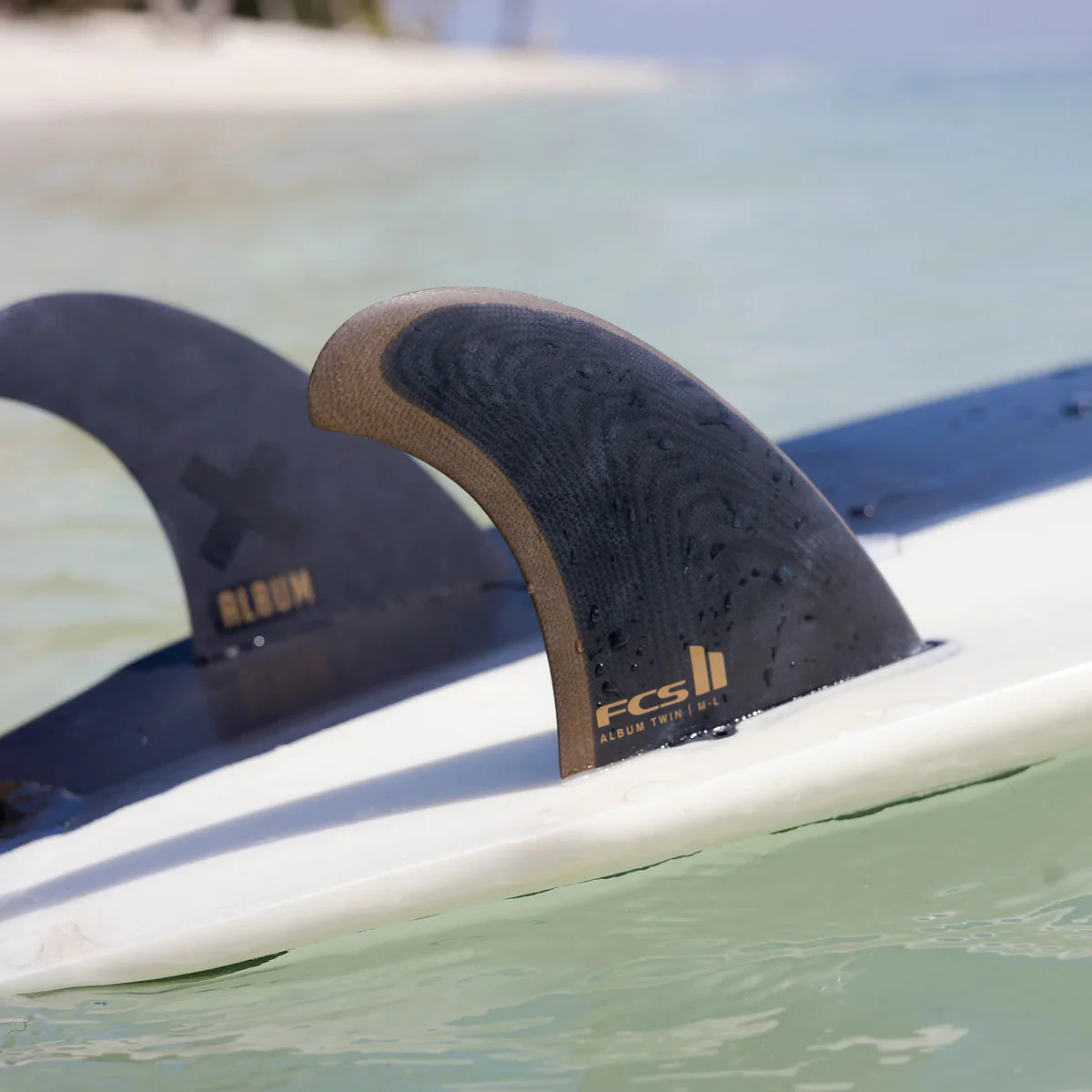 FCS II Album Twin + 1 Trailer PG Surfboard Fin Set - ML - Image 4