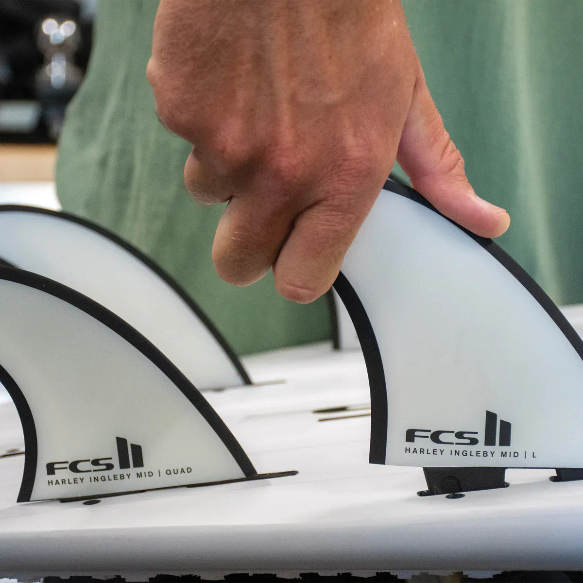 FCS II Large Harley Mid PC+Aircore Tri-Quad Fin Set - Image 5