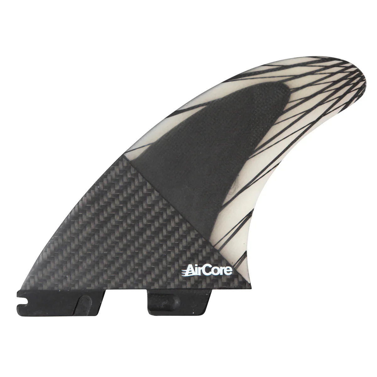 FCS II Large Carver PCC Carbon + Aircore Thruster Surfboard Fins - Eucalyptus - Image 2