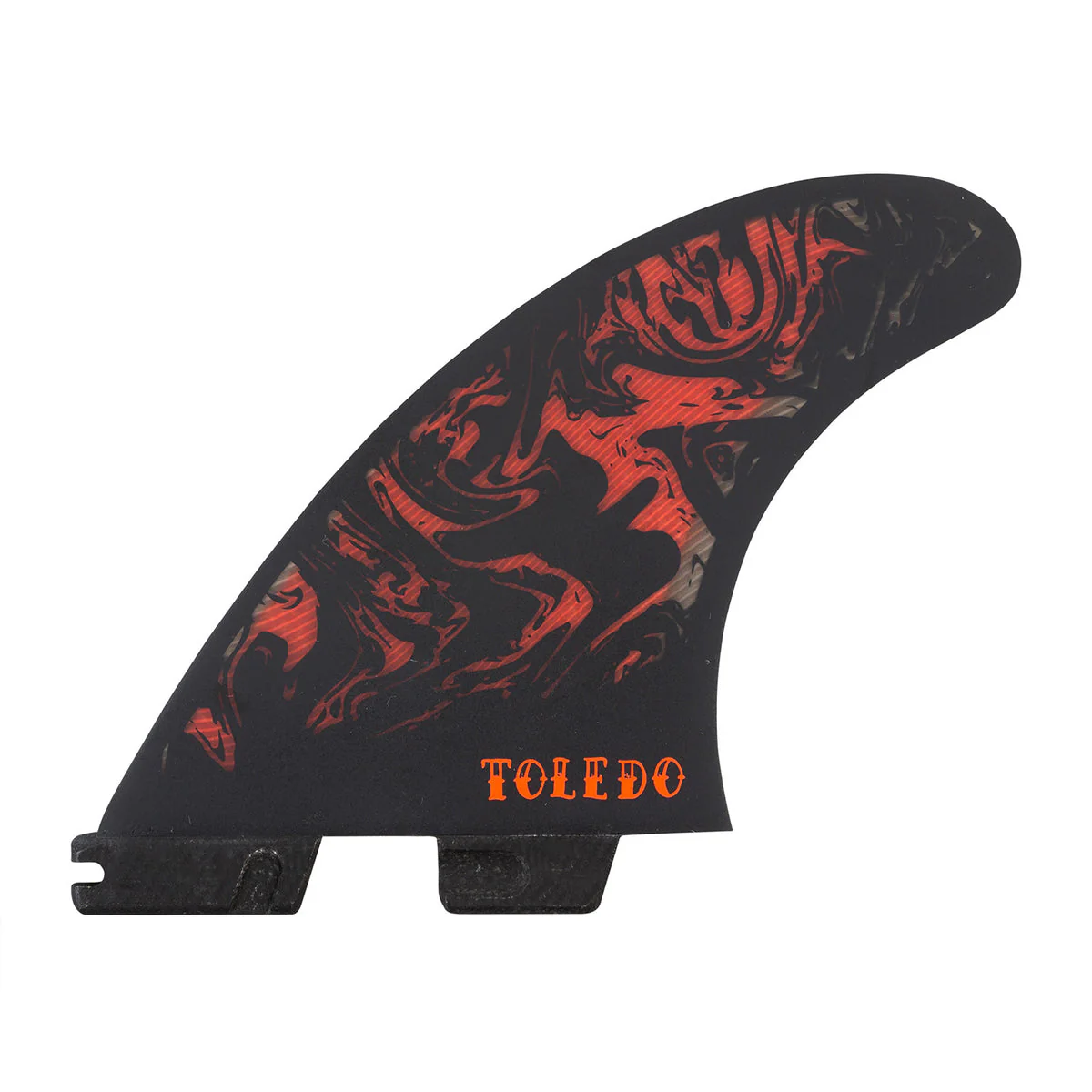 FCS II Medium FT Felipe Toledo PC Performance Core+ Aircore Thruster Surfboard Fins - Red Black White - Image 2