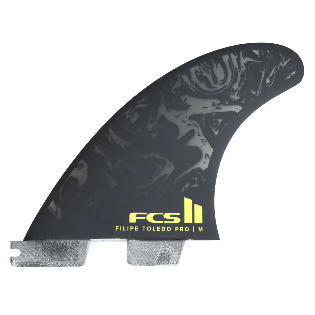 FCS II Large FT Felipe Toledo PG Pro Thruster Surfboard Fins - Black Acid - Image 3