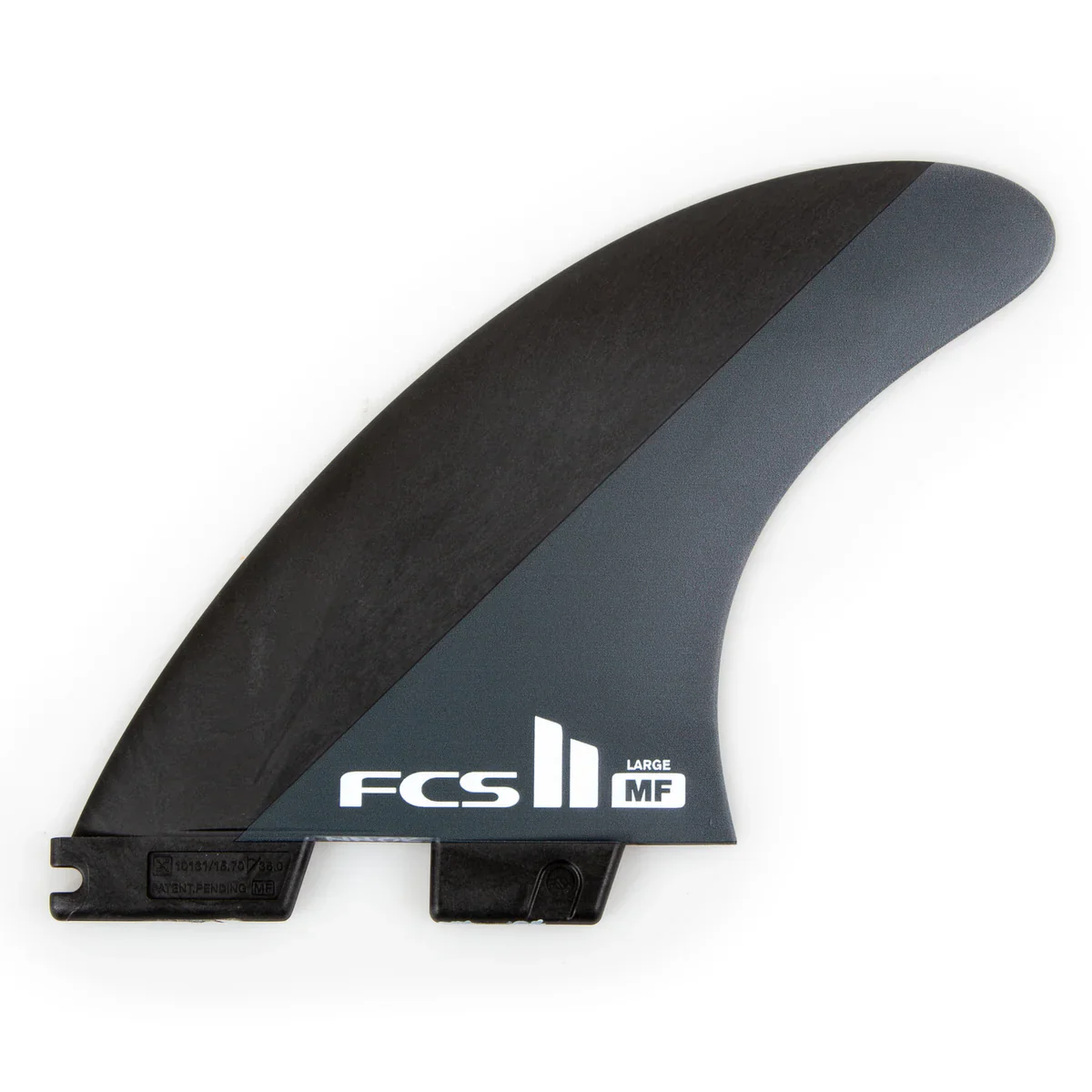 FCS II Large MF Mick Fanning Neo Carbon Thruster Surfboard Fins - Black Charcoal