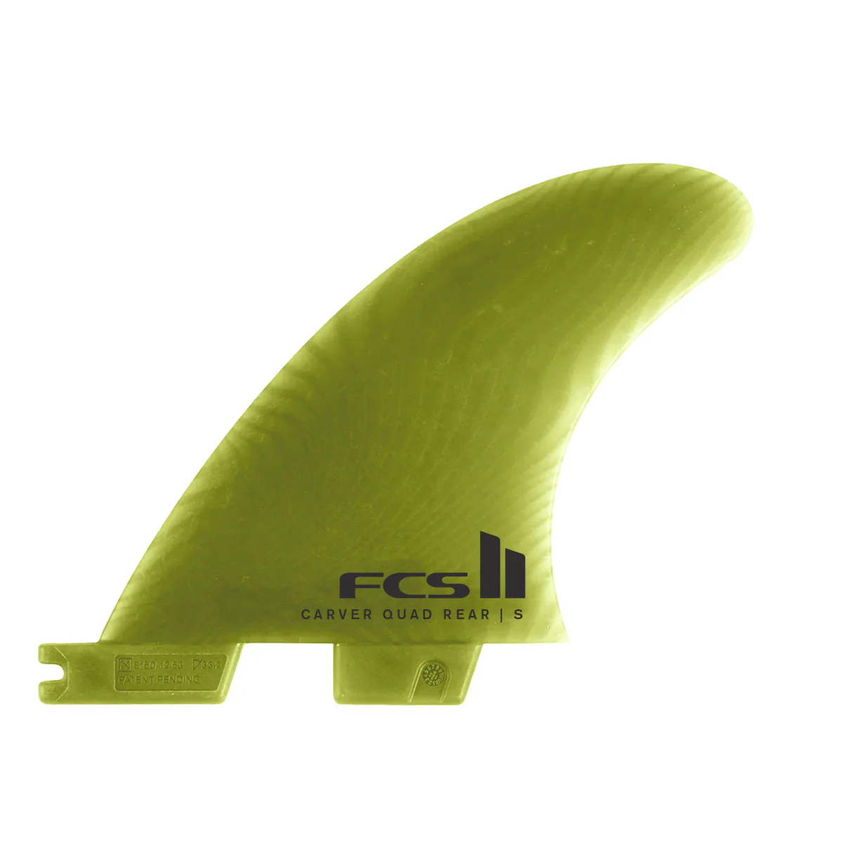 FCS II Small Carver Neo Glass Quad Rear Surfboard Fins - Eucalyptus