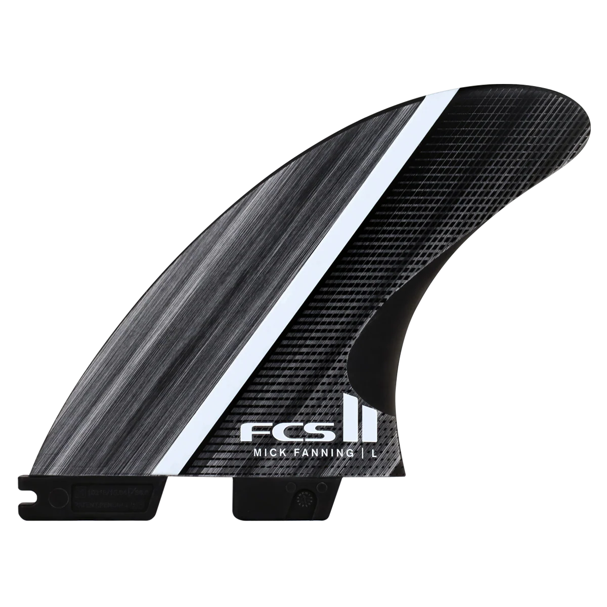 FCS II Medium Mick Fanning Glass Fibre Fusion Thruster Surfboard Fins  Smoke White - Image 2