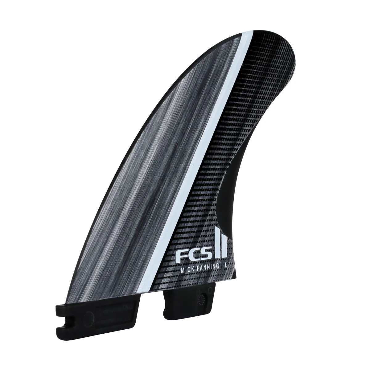 FCS II Medium Mick Fanning Glass Fibre Fusion Thruster Surfboard Fins  Smoke White - Image 3