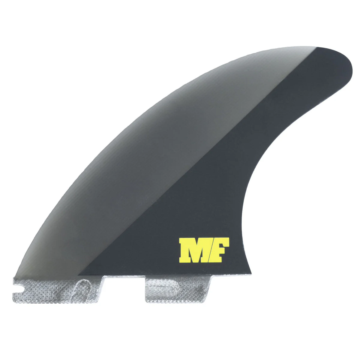 FCS II Large MF Mick Fanning PG Pro Performance Glass Thruster Surfboard Fins - Black Acid - Image 2
