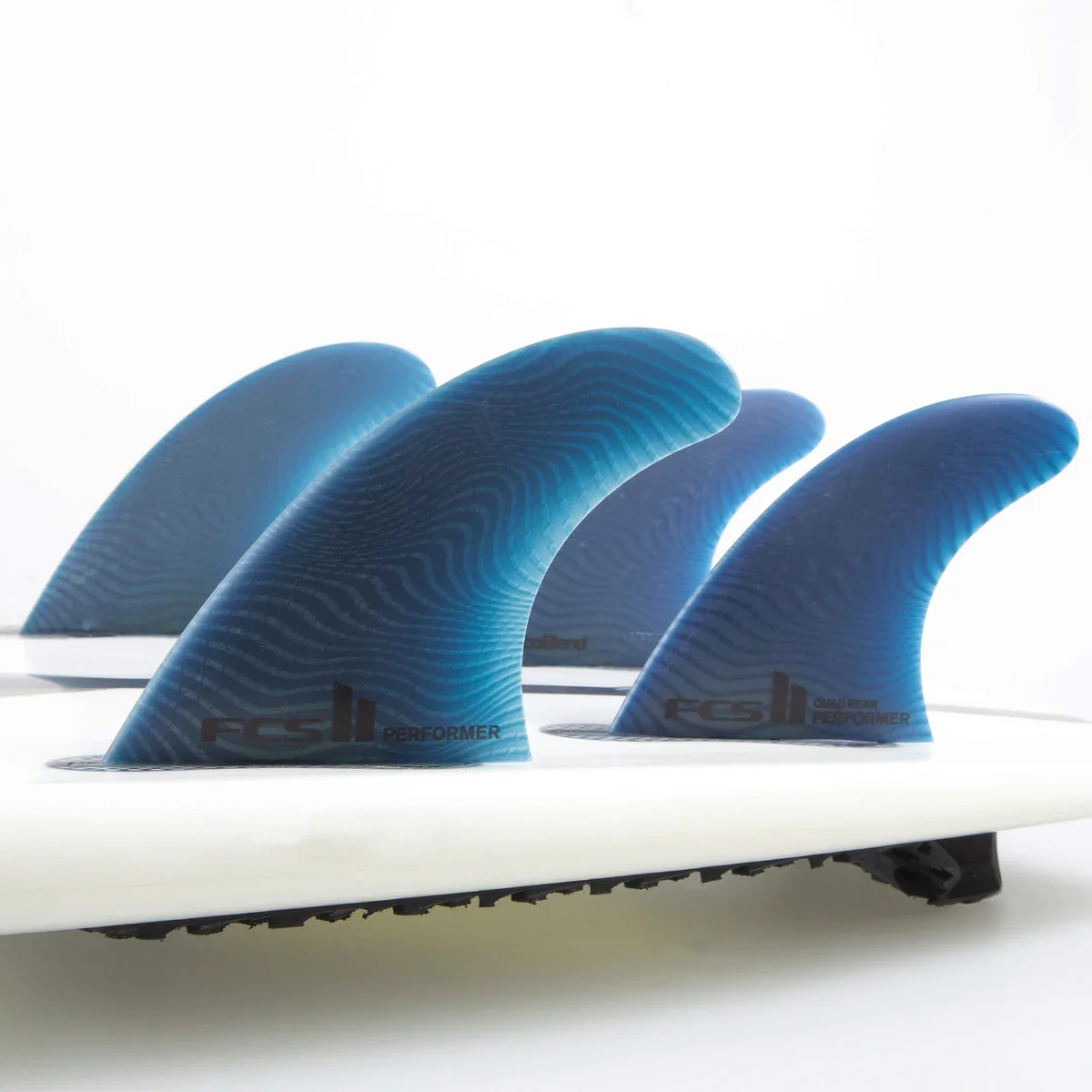FCS II Medium Performer Neo Glass Tri-Quad Surfboard Fins - Pacific