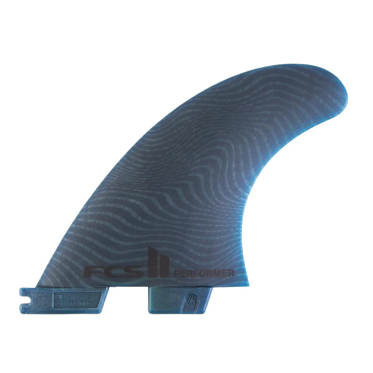 FCS II Medium Performer Neo Glass Tri-Quad Surfboard Fins - Pacific - Image 2
