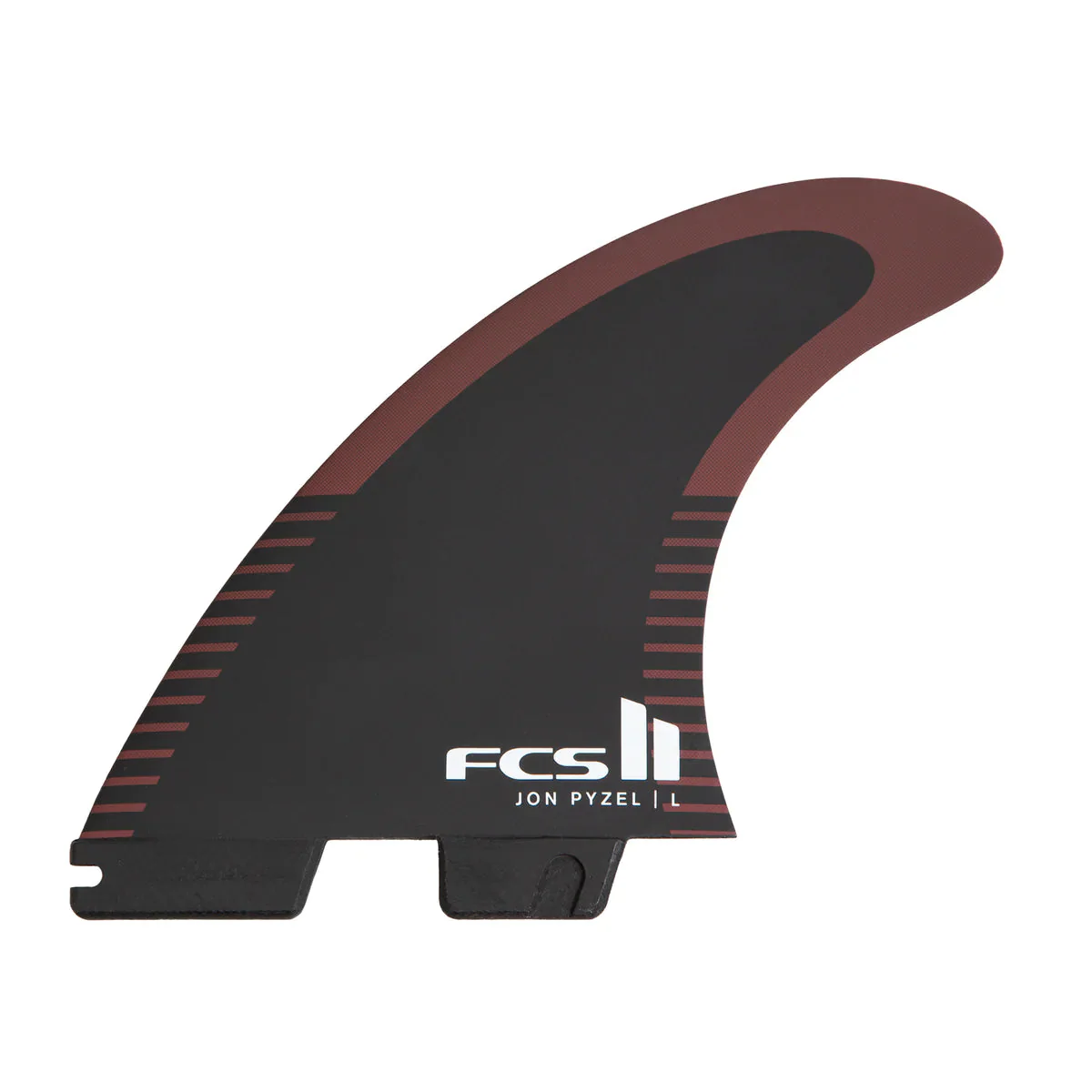FCS II Large Pyzel PC Performance Core Aircore Thruster Surfboard Fins - Black Shiraz