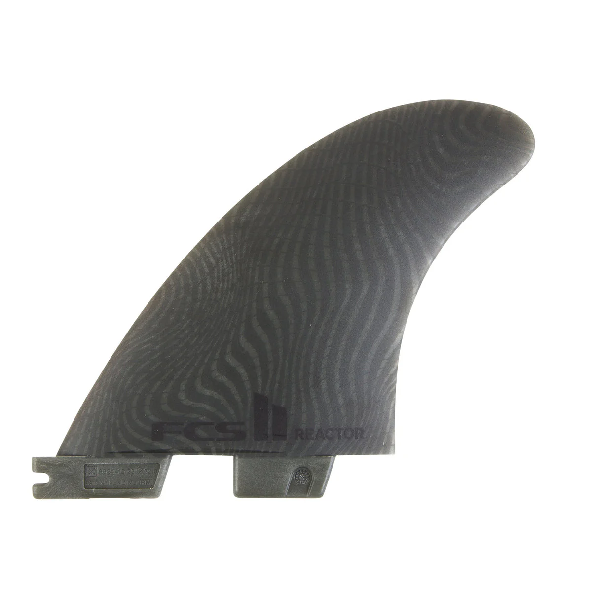 FCS II Medium Reactor Neo Glass Eco Blend Thruster Surfboard Fins - Black - Image 3