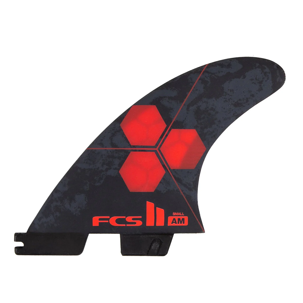 FCS II Small AM Al Merrick Thruster PC Surfboard Fins Red