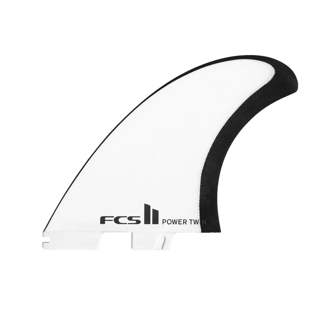FCS II JS Power Twin PG Performance Glass Surfboard Fins - Black white
