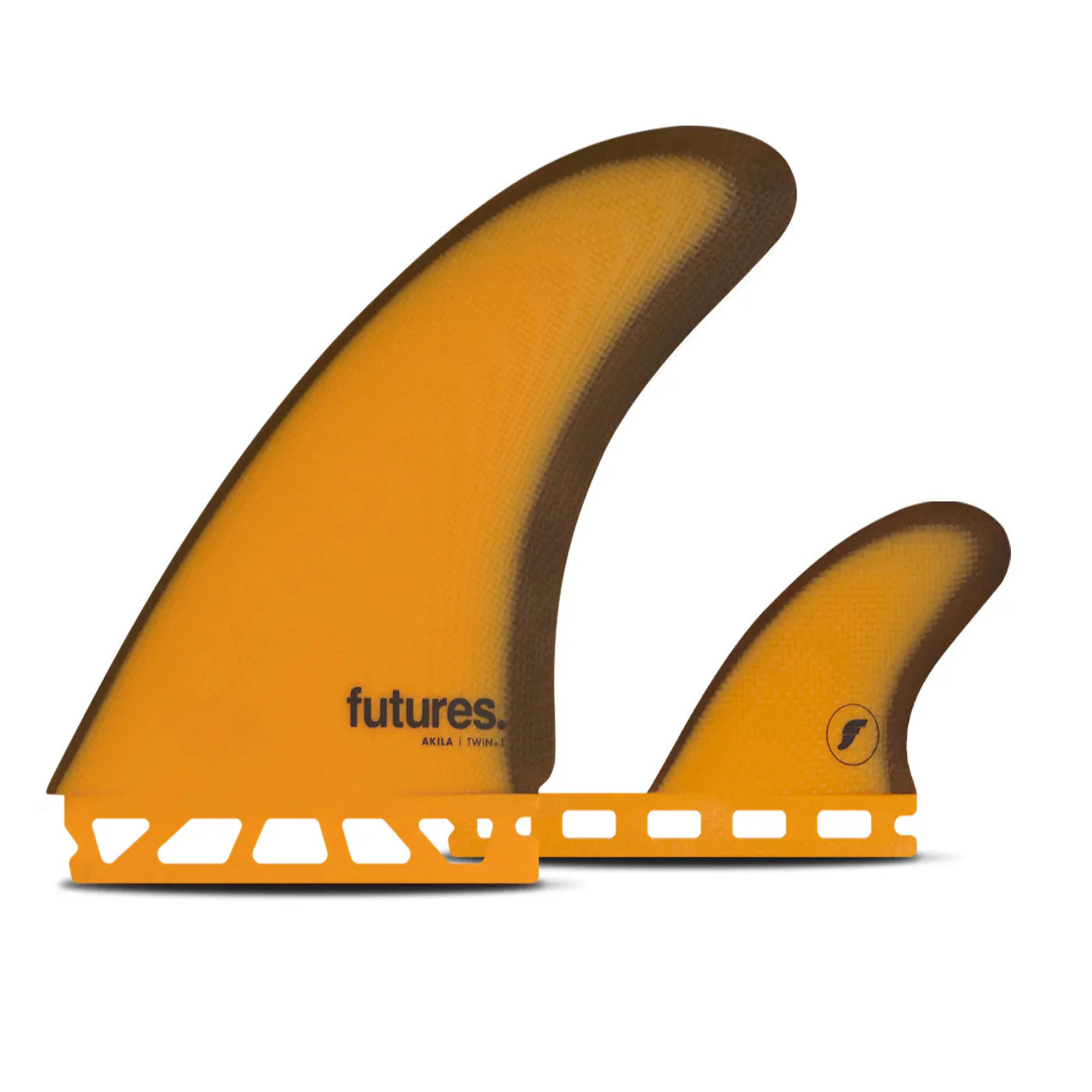 Futures Akila Aipa Fiberglass Twin + 1 Fins Orange Brown