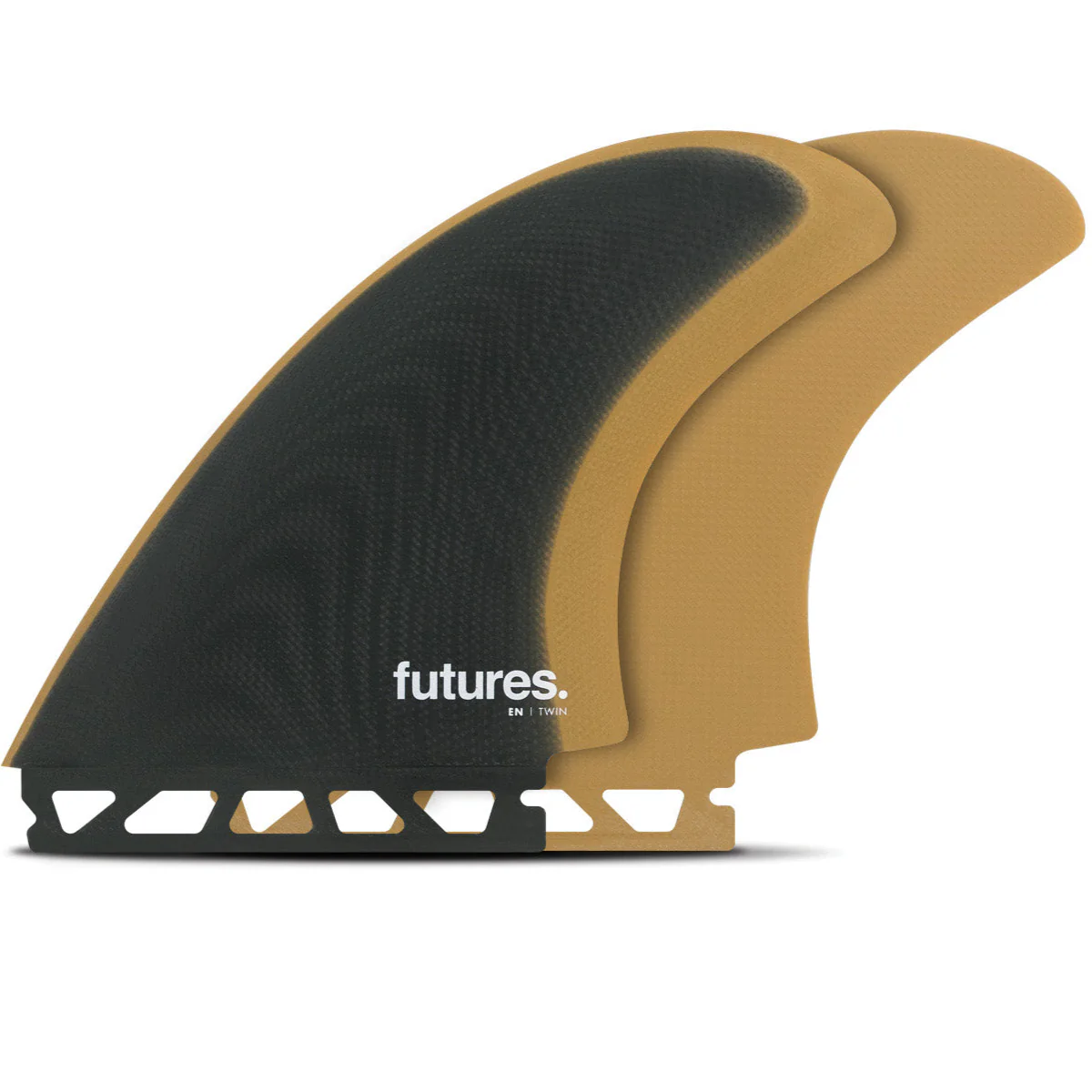 Futures EN Fiberglass Twin Fin Large Slate Ochre