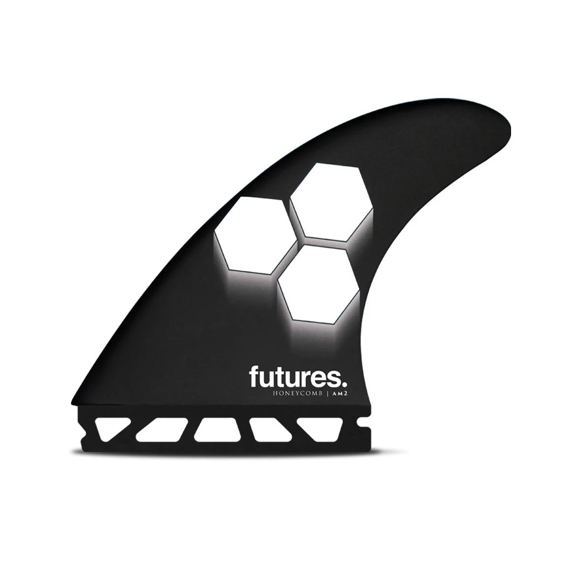 Futures Large AM2 Honeycomb Thruster Surfboard Fin - Black White