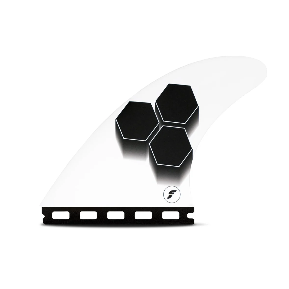 Futures Large AM2 Honeycomb Thruster Surfboard Fin - Black White - Image 2