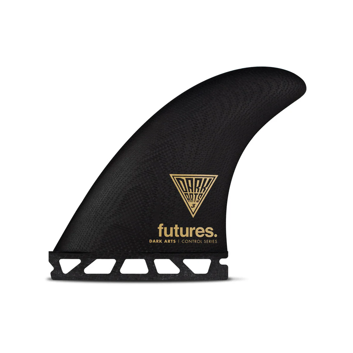 Futures Large Dark Arts Thruster Surfboard Fins - Black Gold