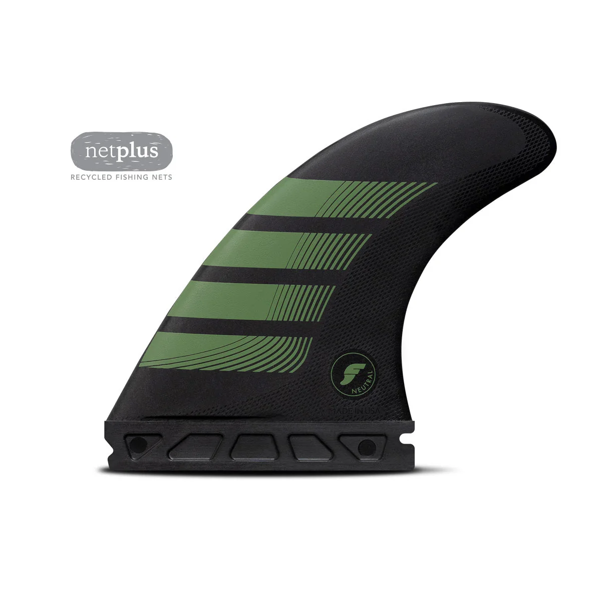 Futures Large F8 Alpha Carbon Five Surfboard Fin - Black Olive - Image 2