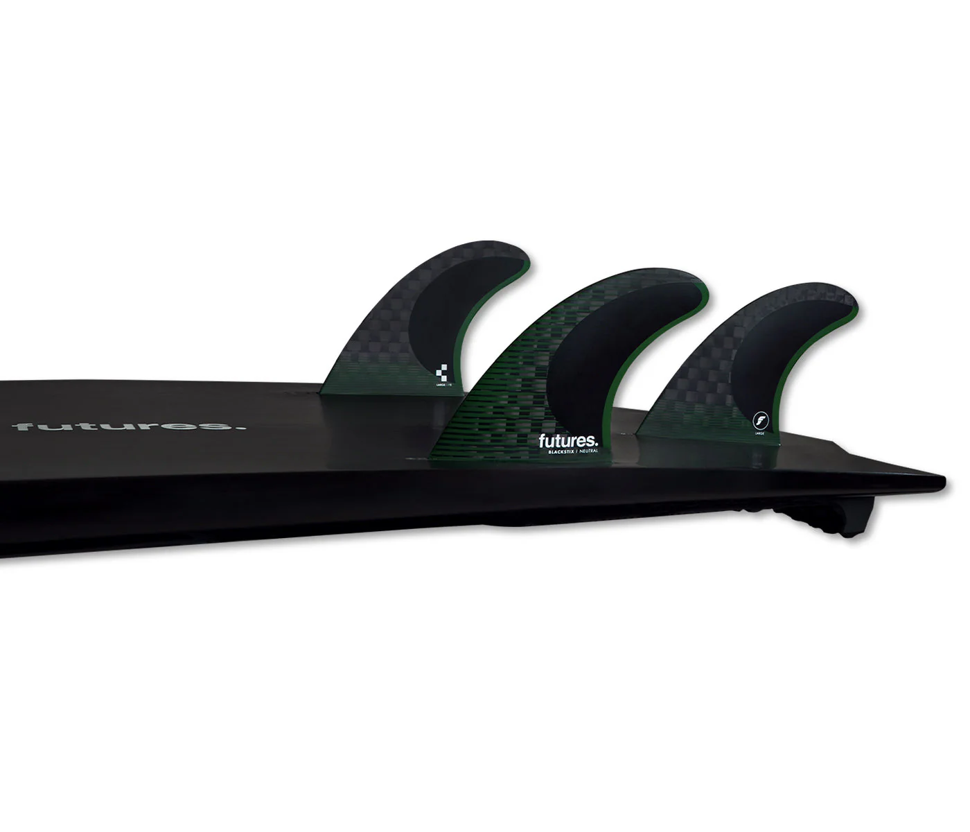 Futures Large F8 Blackstix Green Surfboard Fin - Image 2