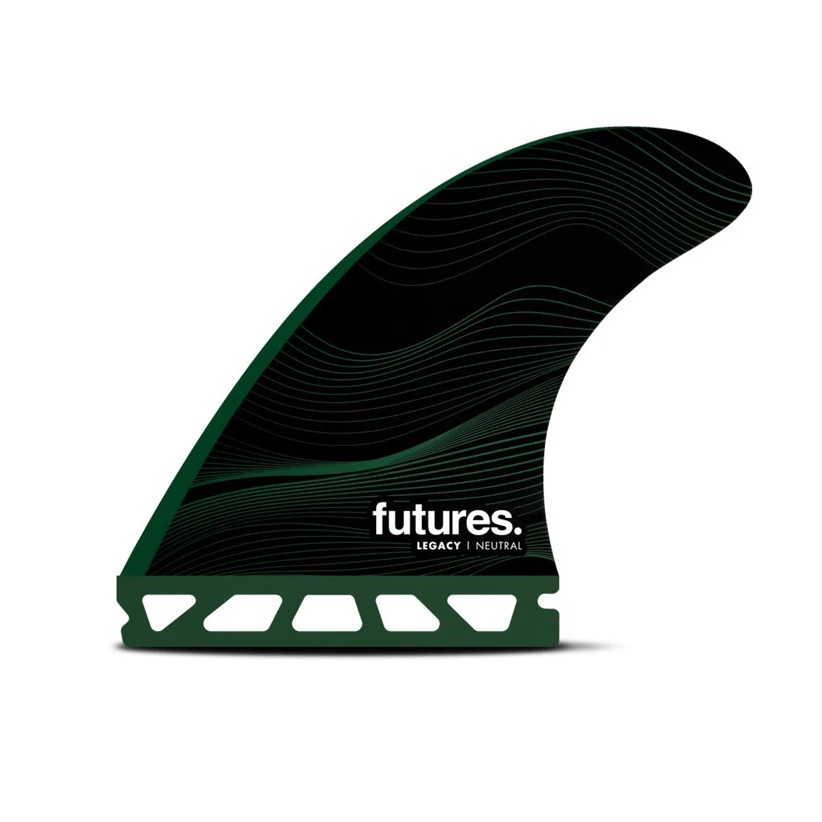Futures Large F8 Legacy Series Honeycomb Thruster Surfboard Fin - Green Black