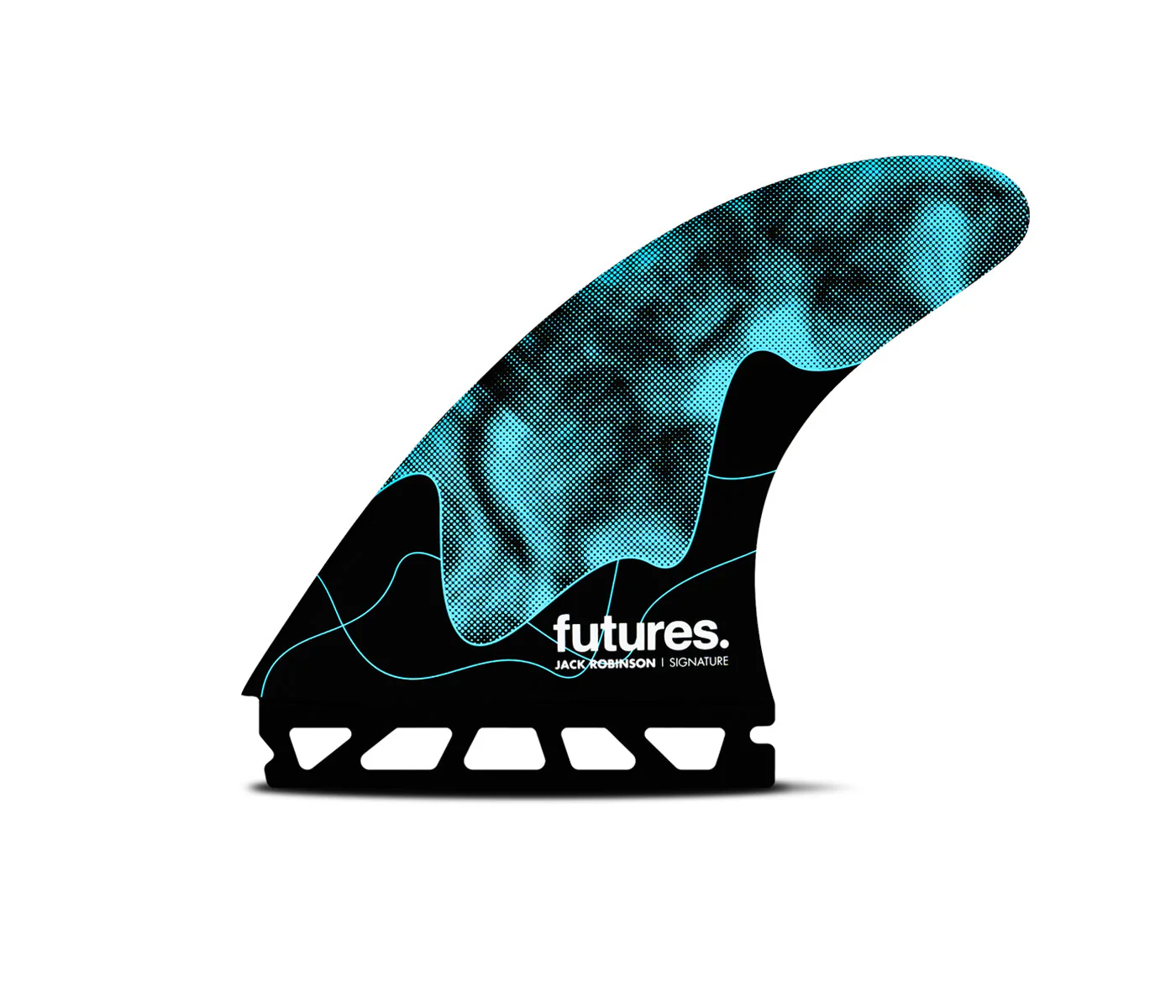 Futures Large Jack Robinson Signature Honeycomb Surfboard Fin Aqua