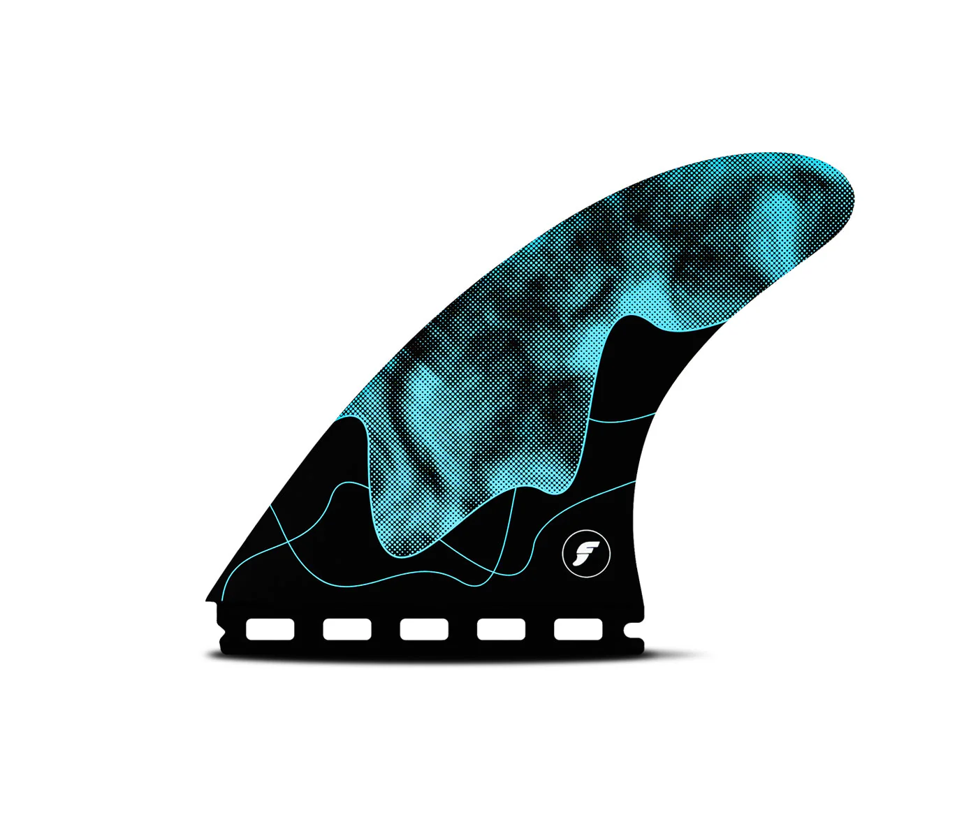 Futures Large Jack Robinson Signature Honeycomb Surfboard Fin Aqua - Image 2