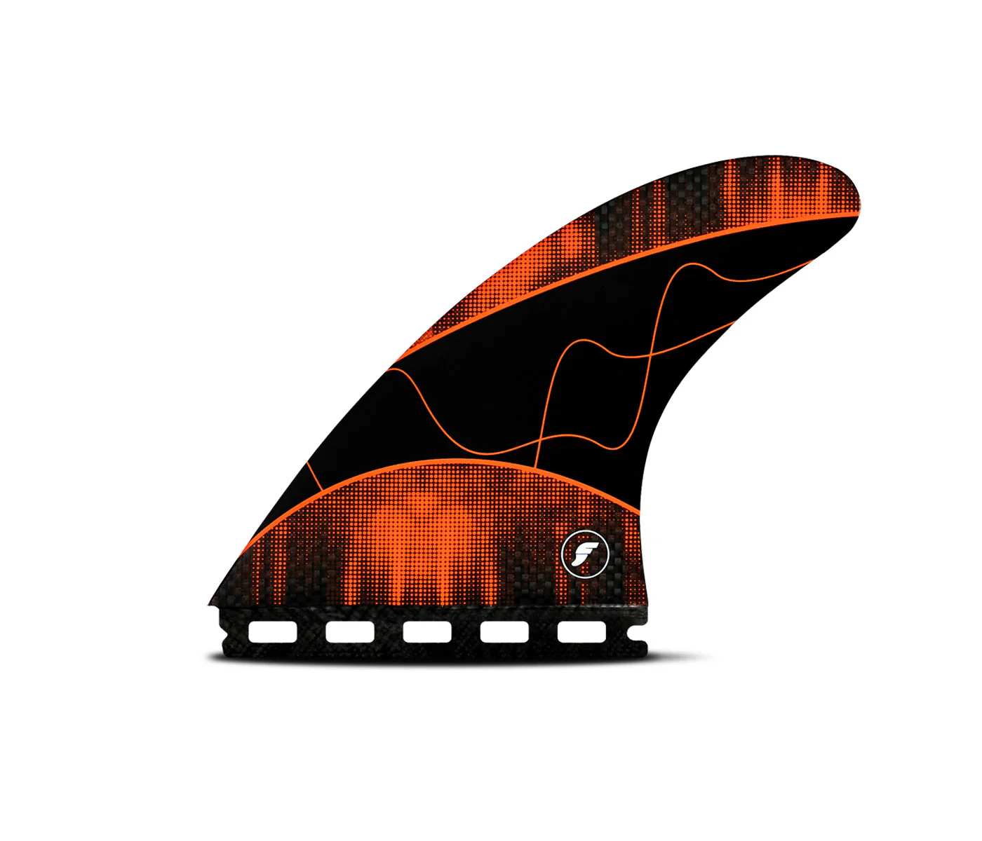 Futures Large Jack Robinson Techflex Thruster Surfboard Fin Black Orange - Image 3