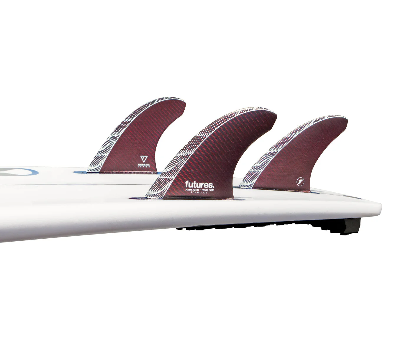 Futures Large John John Florence Vapor Core Scimitar Thruster Surfboard Fins - Image 3