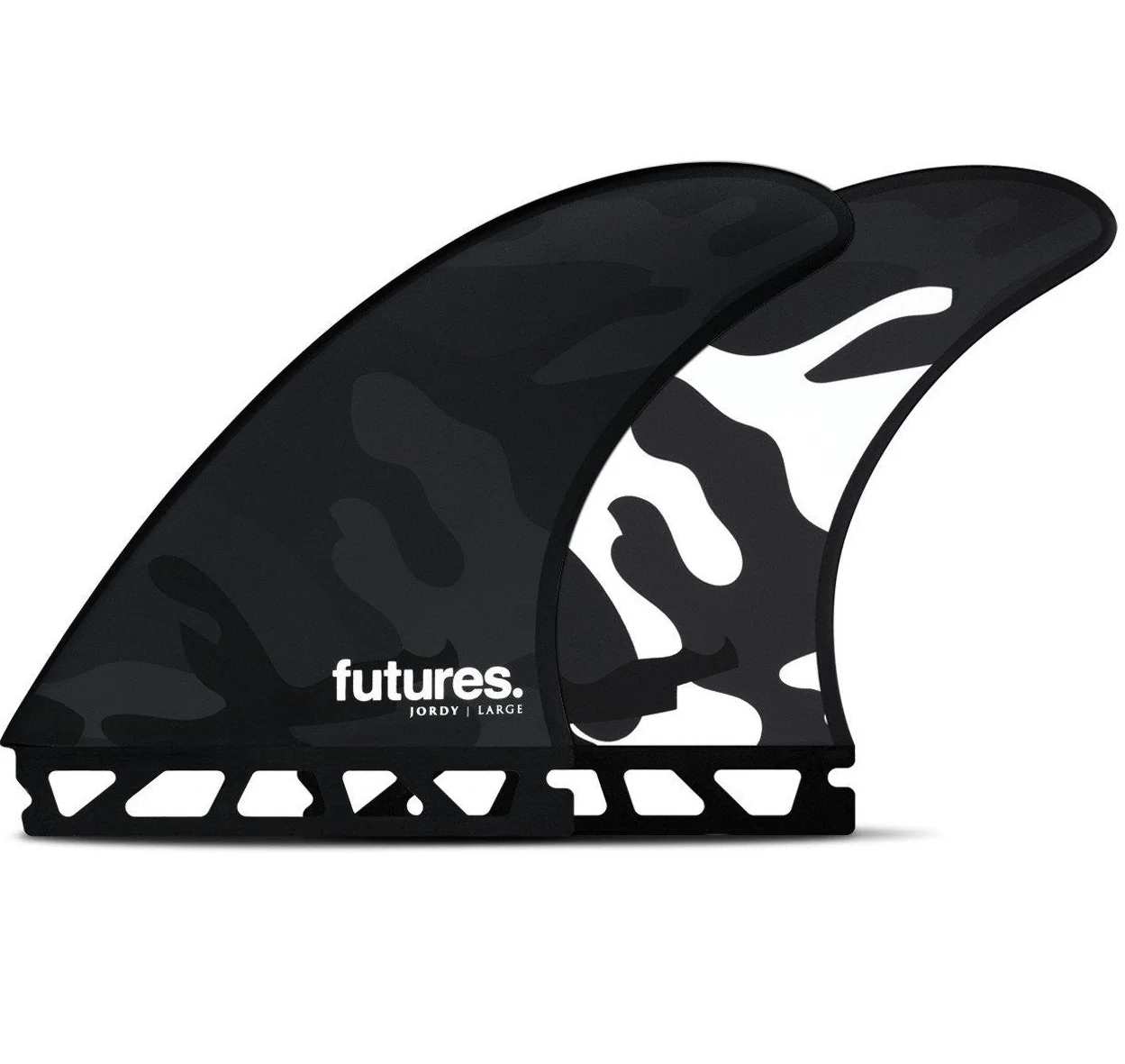 Futures Large Jordy Thruster Surfboard Fins - Black White Camo