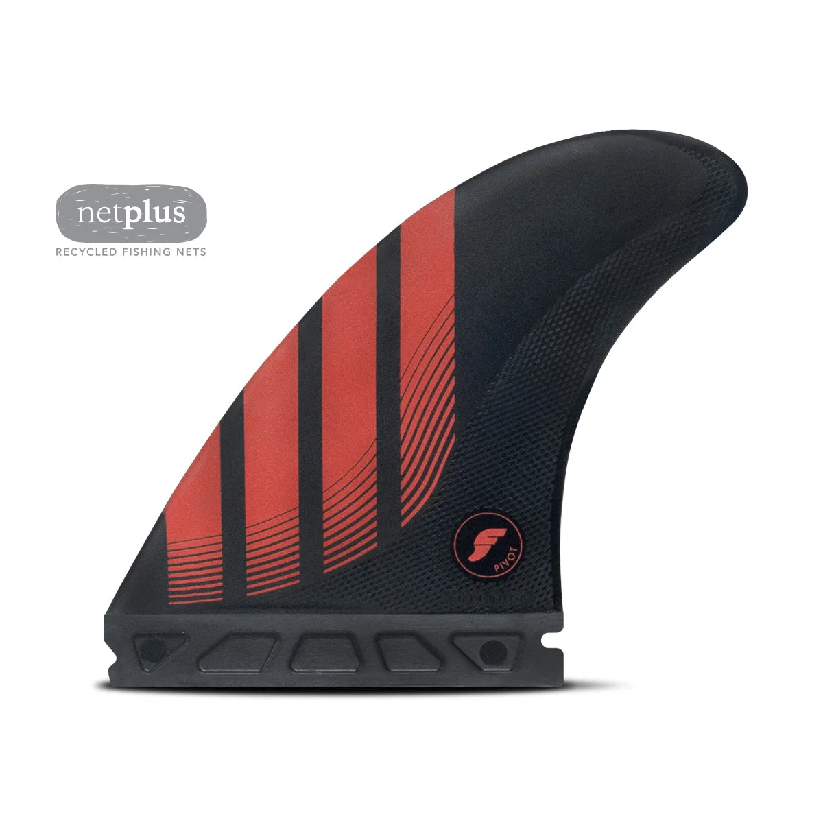 Futures Large P8 Alpha Carbon Thruster Surfboard Fin - Black Red