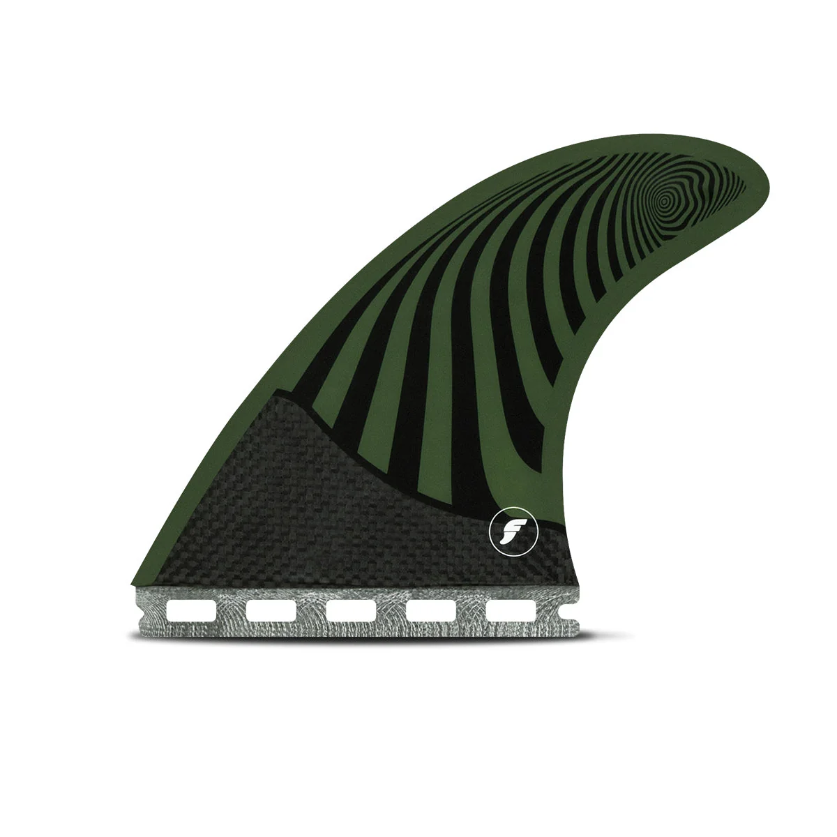 Futures Medium Pyzel Thruster Surfboard Fins - Green Red - Image 3