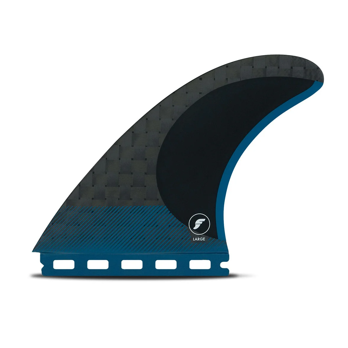 Futures Large R8 Blackstix Thruster Surfboard Fins - Blue - Image 2