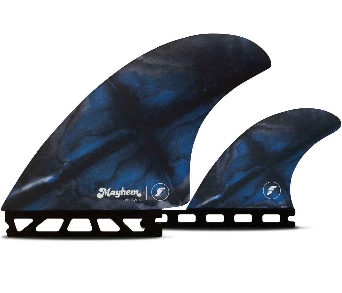 Futures Mayhem Evil Twin + 1 Large Fins Blue Black