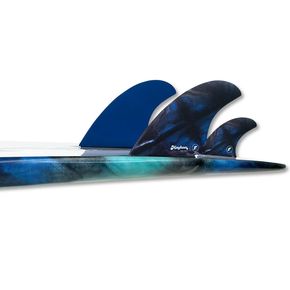 Futures Mayhem Evil Twin + 1 Large Fins Blue Black - Image 3