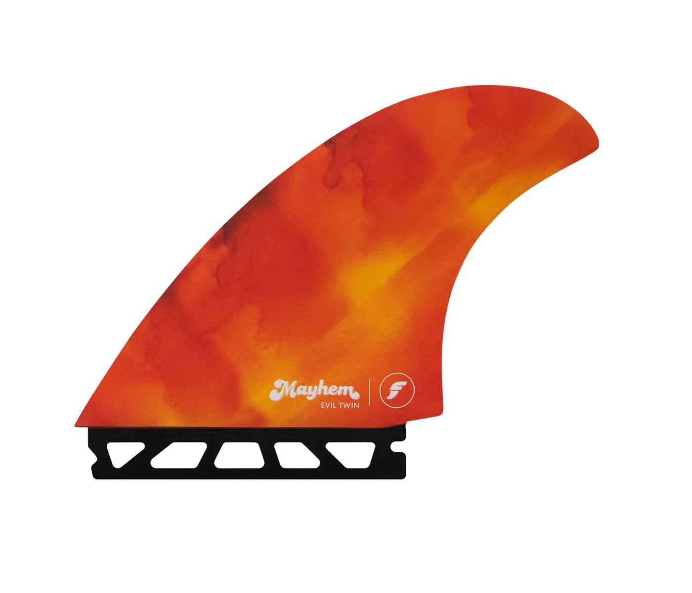 Futures Mayhem Evil Twin + 1 Medium Fins Red Orange - Image 2