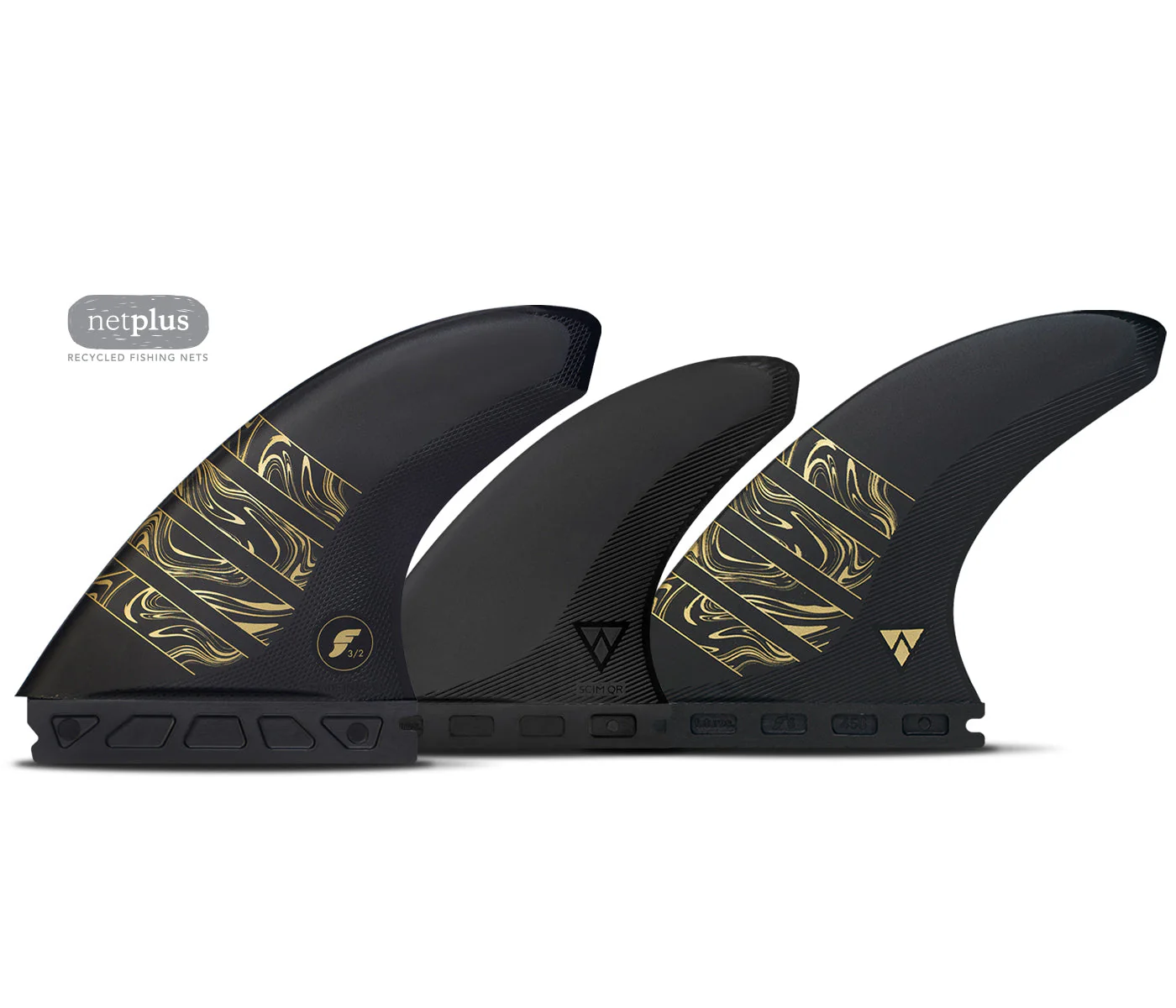 Futures Medium Alpha Vector 3/2 Carbon Surfboard Five Fin - Carbon Black