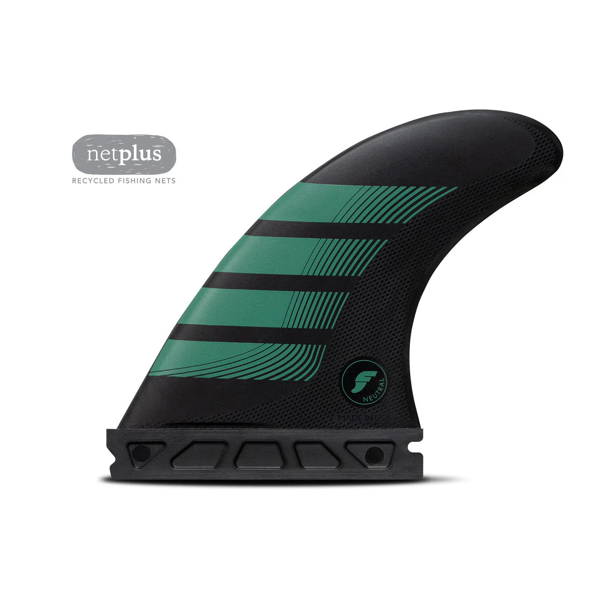 Futures Medium F6 Alpha Carbon Five Surfboard Fin - Black Blue - Image 2