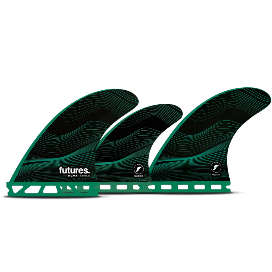 Futures Medium F6 Legacy Series Five Fin Set Green