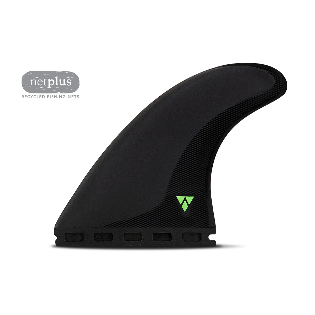 Futures Medium John John Florence Alpha Carbon Thruster Surfboard Fin - Black Green - Image 2