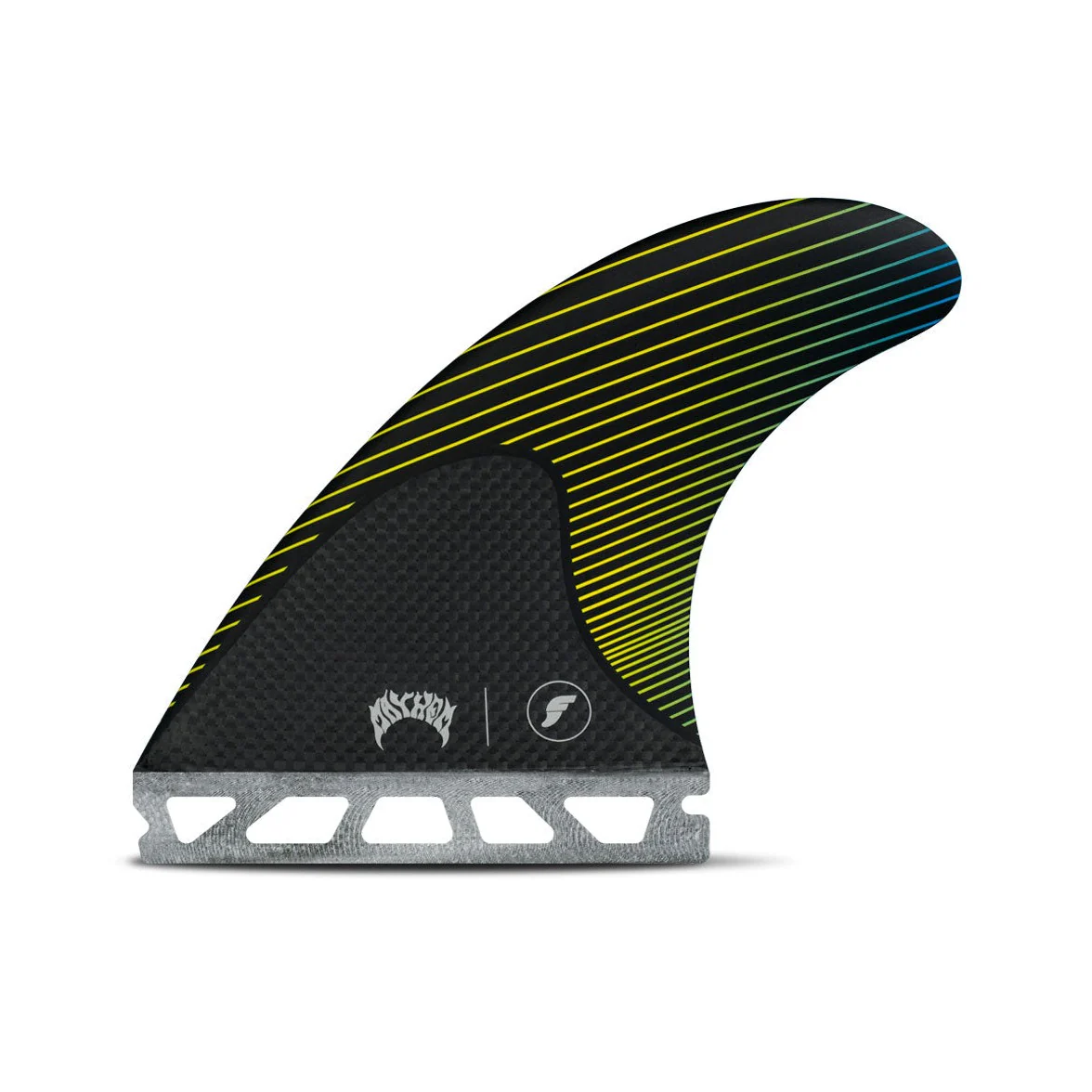 Futures Medium Lost Mayhem Thruster Surfboard Fin - Yellow Blue