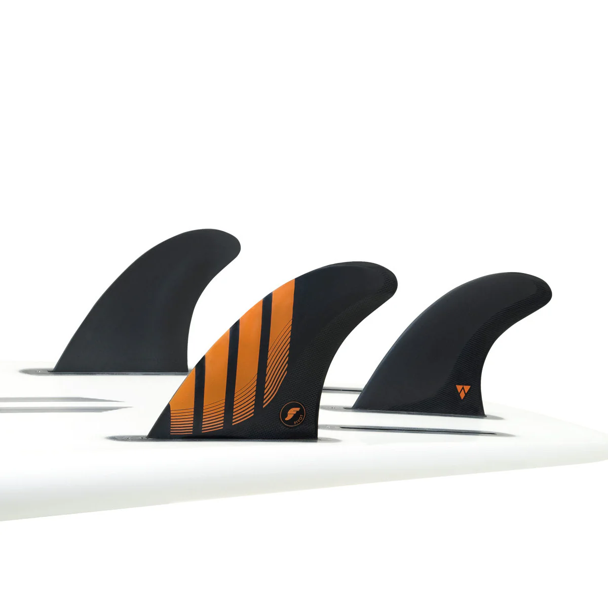 Futures Medium P6 Alpha Carbon Thruster Surfboard Fin - Black Orange - Image 2